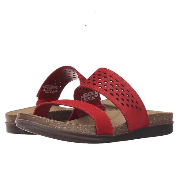 NEW Rockport Total Motion Romilly Perf Slide women's sandal Size 7M Red - Picture 1 of 3